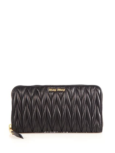 miu miu black leather wallet|miu Mi wallet.